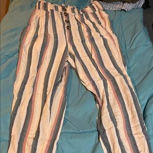 American Eagle Outfitters Blue and Pink Chinos